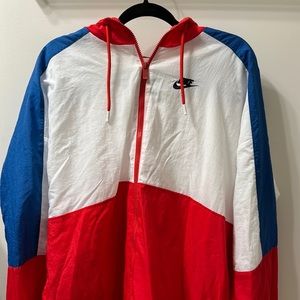 Adult Large Nike Red White and Blue Windbreaker